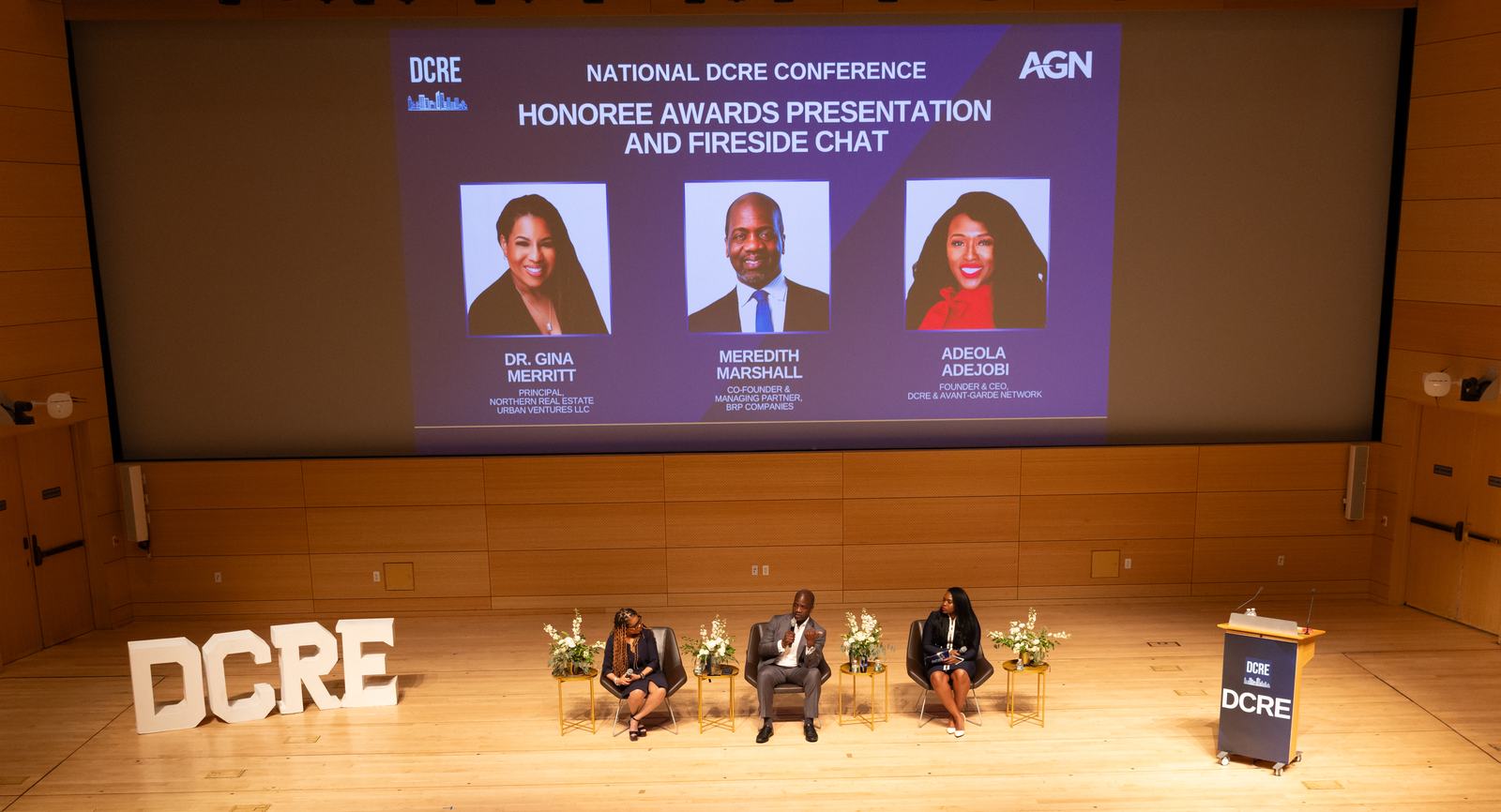 Honoree awards presentation at the 2026 National DCRE Conference